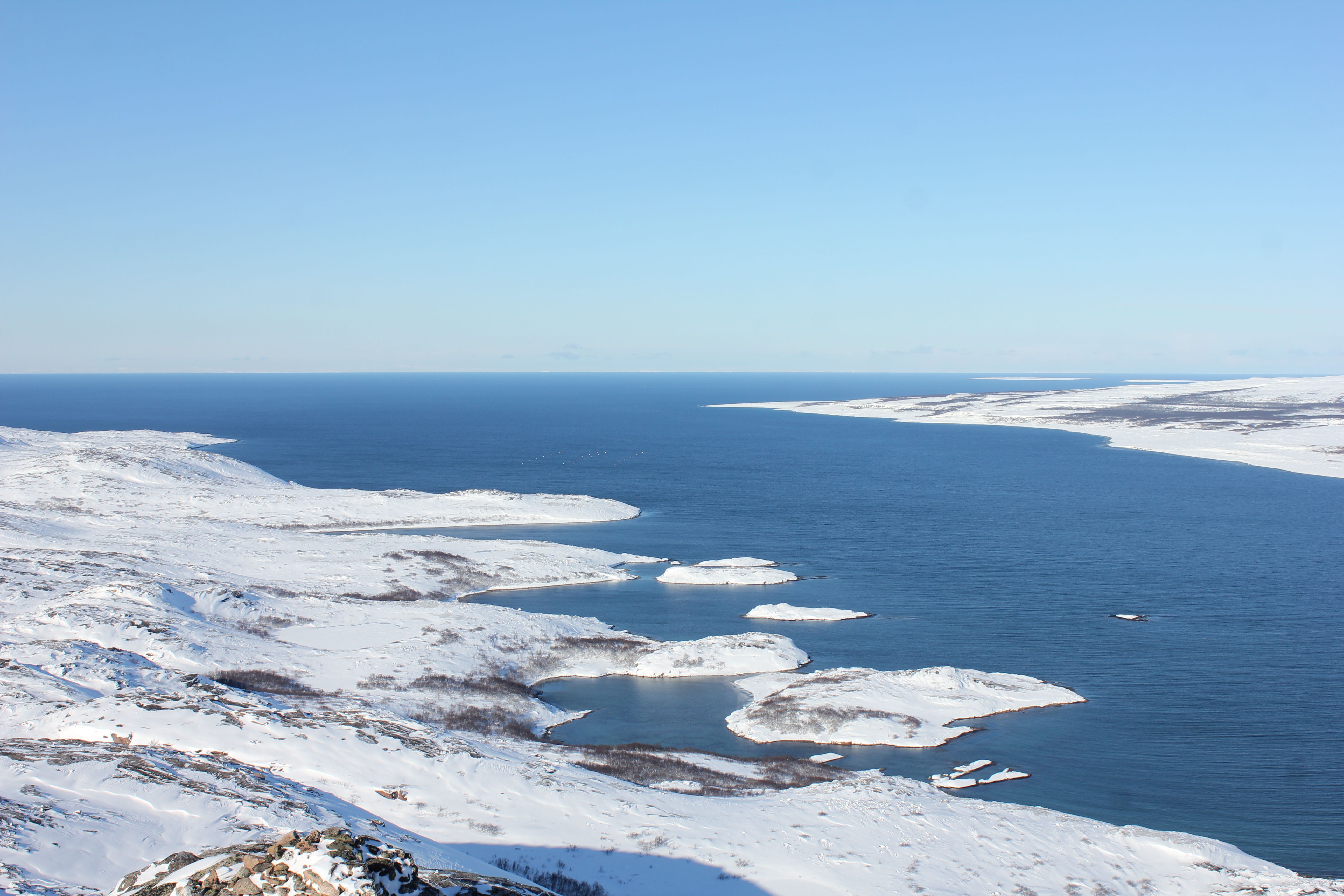 Мурманск остров Рыбачий зимой